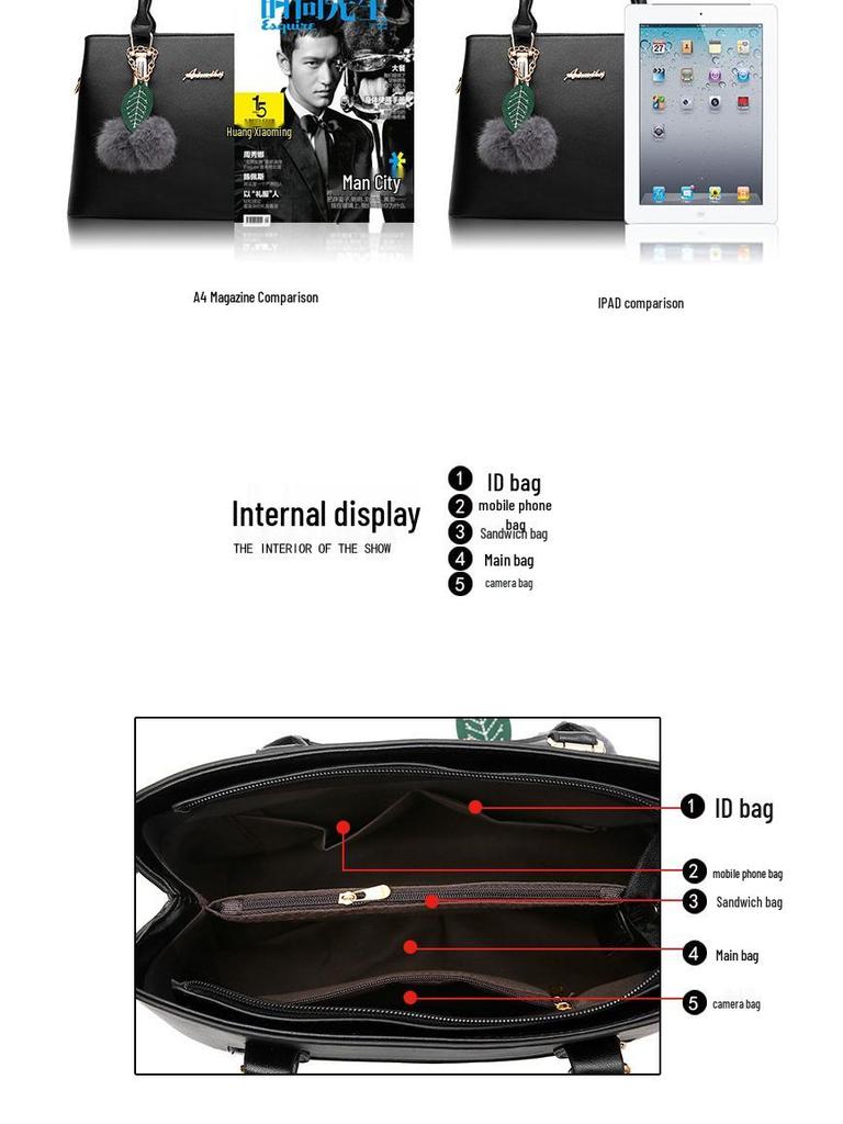 New Fashion Large Crossbody Handbag - Korean-Style Women's Casual Shoulder Bag for All Seasons