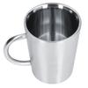 350ML Stainless Steel Coffee Cup Double Layer Heat Insulation Beer Mug Water Cup for Household