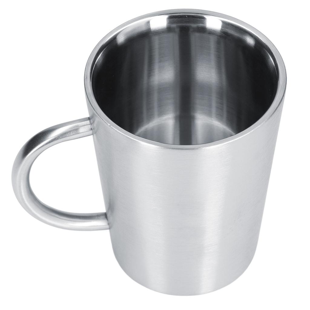 350ML Stainless Steel Coffee Cup Double Layer Heat Insulation Beer Mug Water Cup for Household