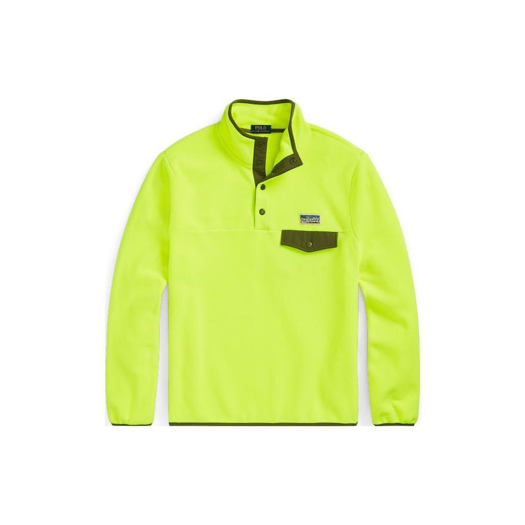 Polo Ralph Lauren SS23 Brushed Fleece Half-Zip Pullover Sweatshirt Men Sweatshirt Lemon-Yellow MNPOKNI16822717-700