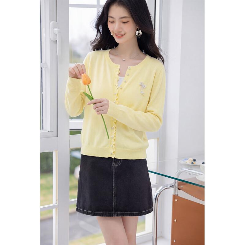 Mocana Women's Pearl Button Knit Top