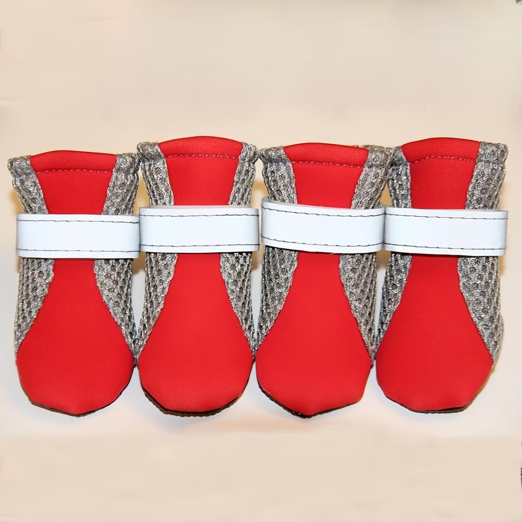 Soft Summer Pet Dog Shoes Breathable Waterproof Reflective Night Safe Boots for Small Medium Dogs Outdoor Walking XGX03