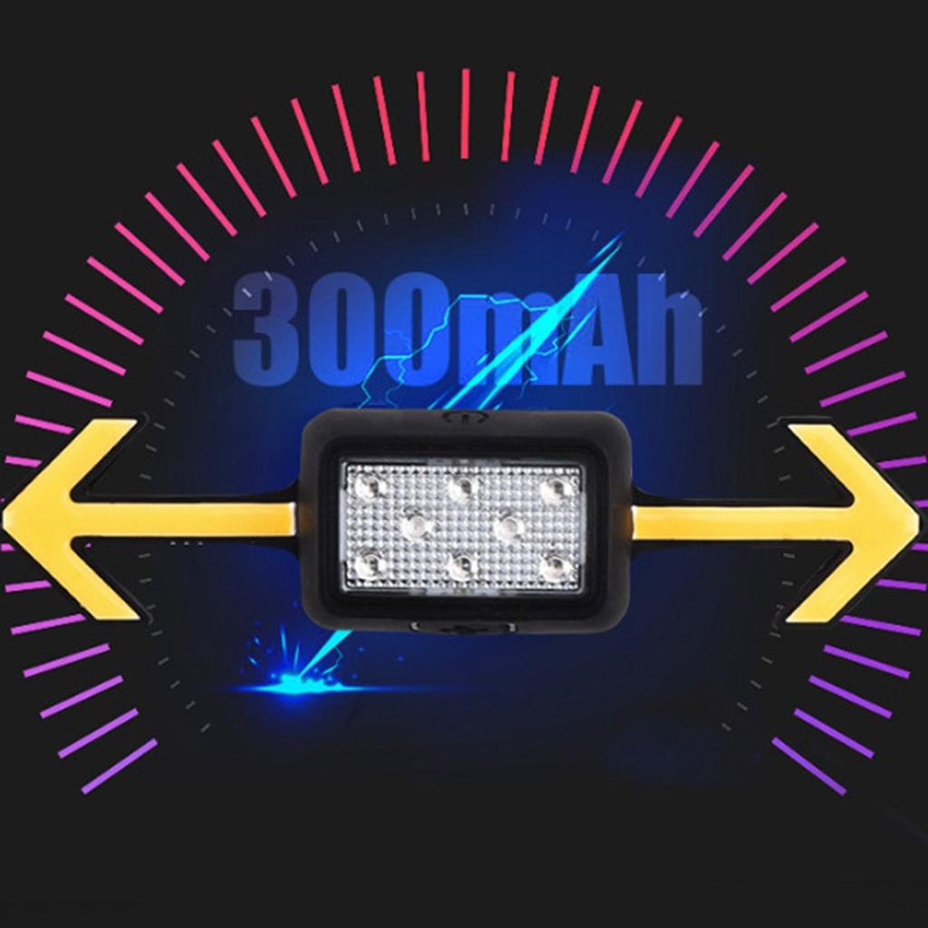 LED Bicycles Helmets Turn Signal Light Cycling Safety Light Wireless Warning Light Rechargeable Bicycles Taillight