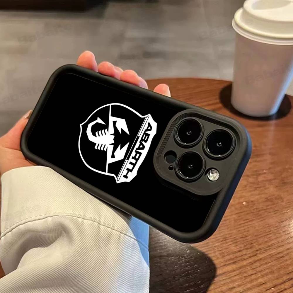 

A-Abarth LOGO Phone Case For IPhone 17 16 15 14 13 12 11 Pro Max Mini Plus Soft TPU Back Cover iPhone 15 pro