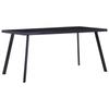 Day and Night - Day and Night Black Tempered Glass Dining Table 180x90x75 Cm