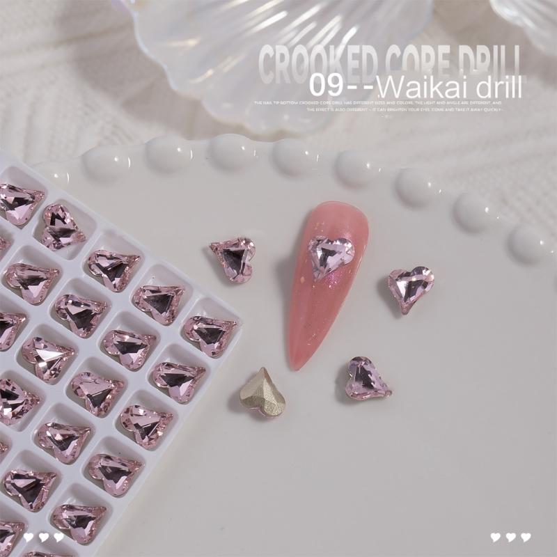 20Pcs Luxury 3D Nail Art Crafts Rhinestones Charms DIY Nail Designs Crystal Gems Dangle Manicure Nail Jewelry Diamonds