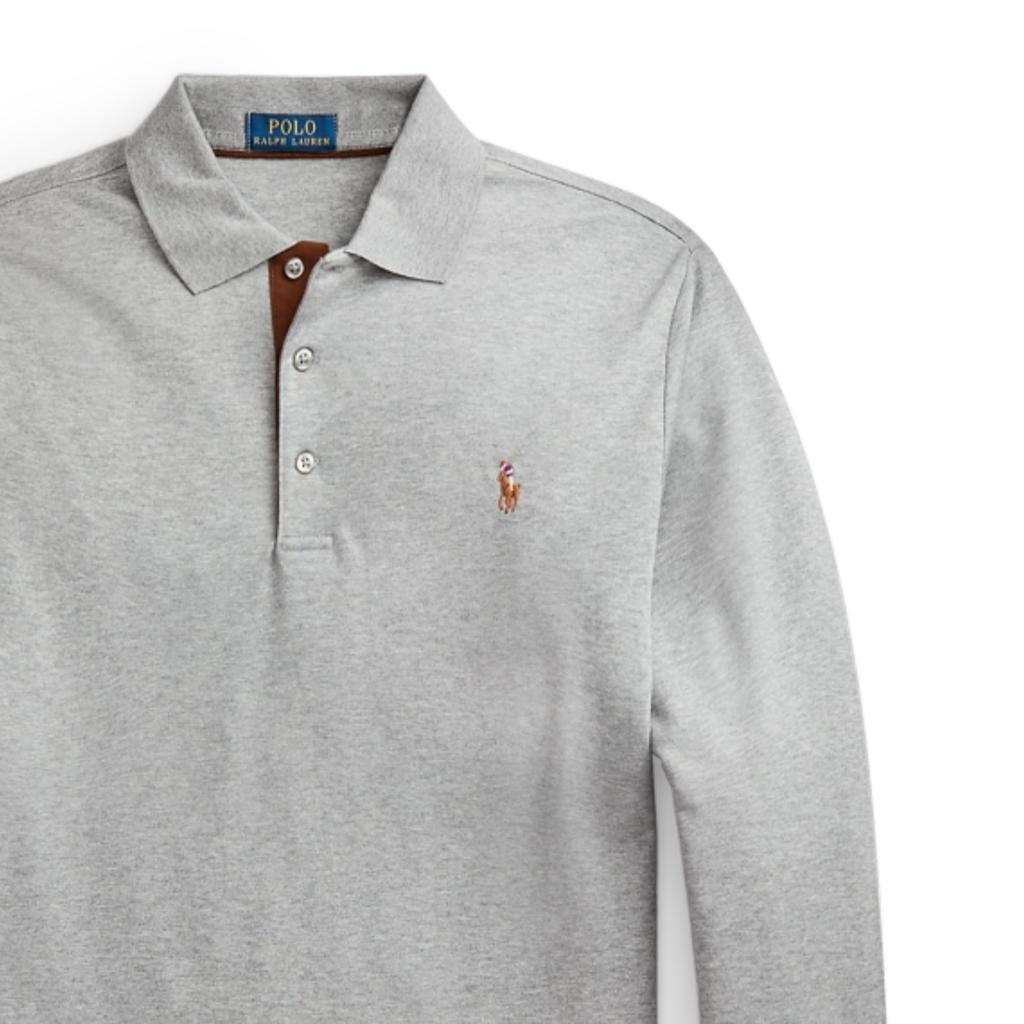 Polo Ralph Lauren Cotton Mesh Pullover Long Sleeve Polo Shirt Men Tops 710671785-017