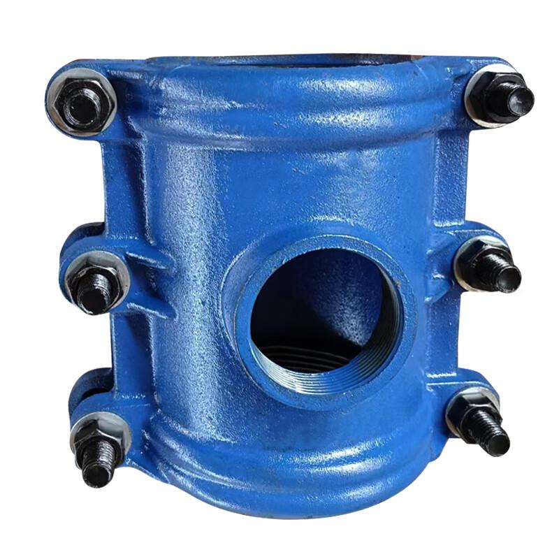 Ductile Iron Split Tee Water Pipe Repair Clamp DN100x50