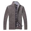 Men Sweaters Warm Cashmere Wool Zipper Pullover Casual Knitwear Plus Size Coat
