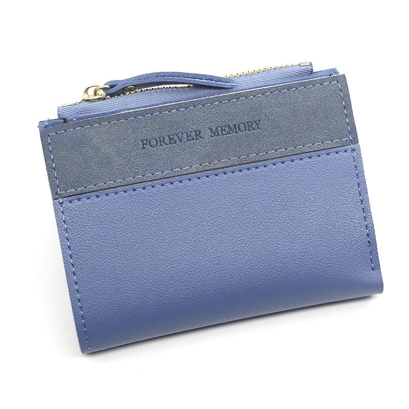 Women's Frosted Spliced Short Wallet & Coin Purse - Simple Card Holder & Clutch