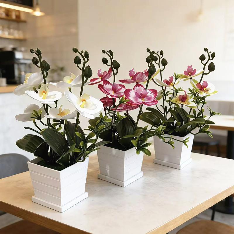 Butterfly Orchid Artificial Plant With Plastic Pot For Home Decor And Events