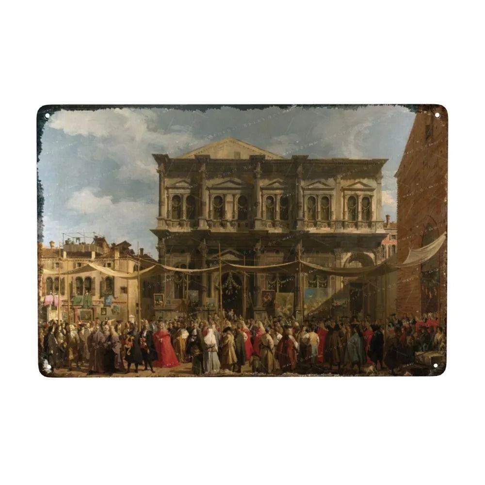 Oil Painting Style Retro Characters Landscapes Metal Tin Sign Wall Poster