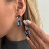 SHIXIN New Trendy Irregular Acrylic Rhinestone Pendant Earrings for Women Simple Geometric Hanging Drop Earrings Jewelry Gifts