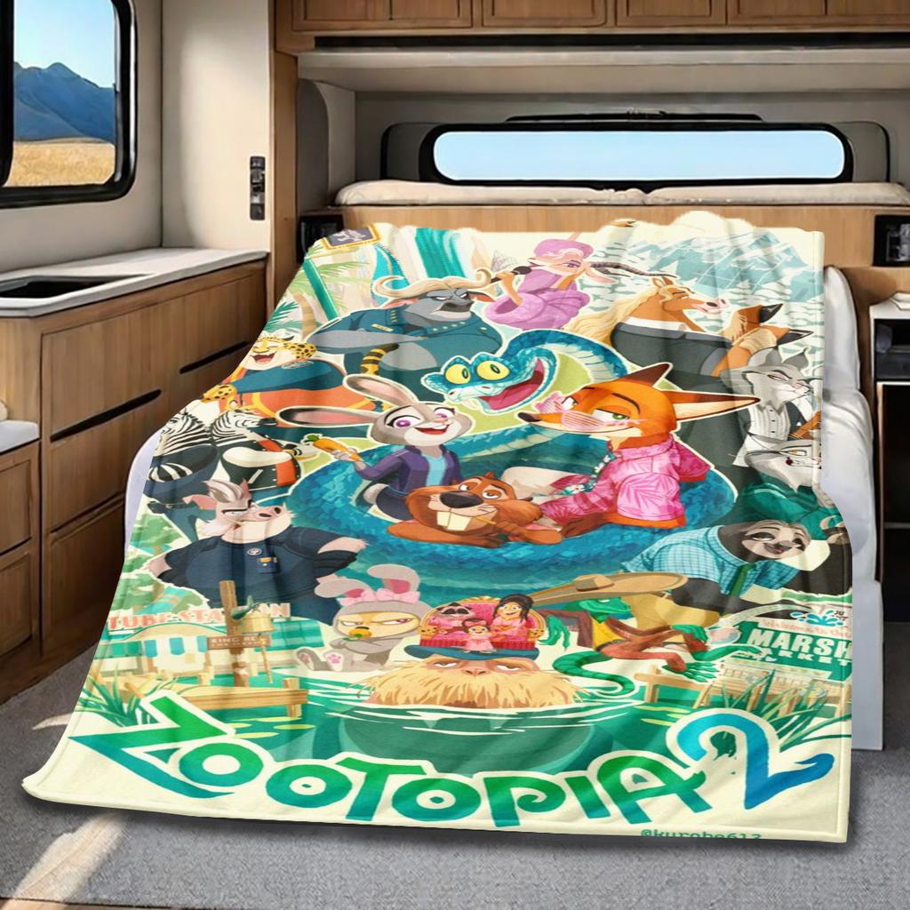ZOOTOPIA Plush Blanket Soft Comfortable All Seasons Perfect Sofa Office Naps Outdoor Travel Makes Great Gift