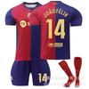 Barcelona Home Court Garvey No. Levan No. 9 Yamal No. Pedri Football Jersey Set Men