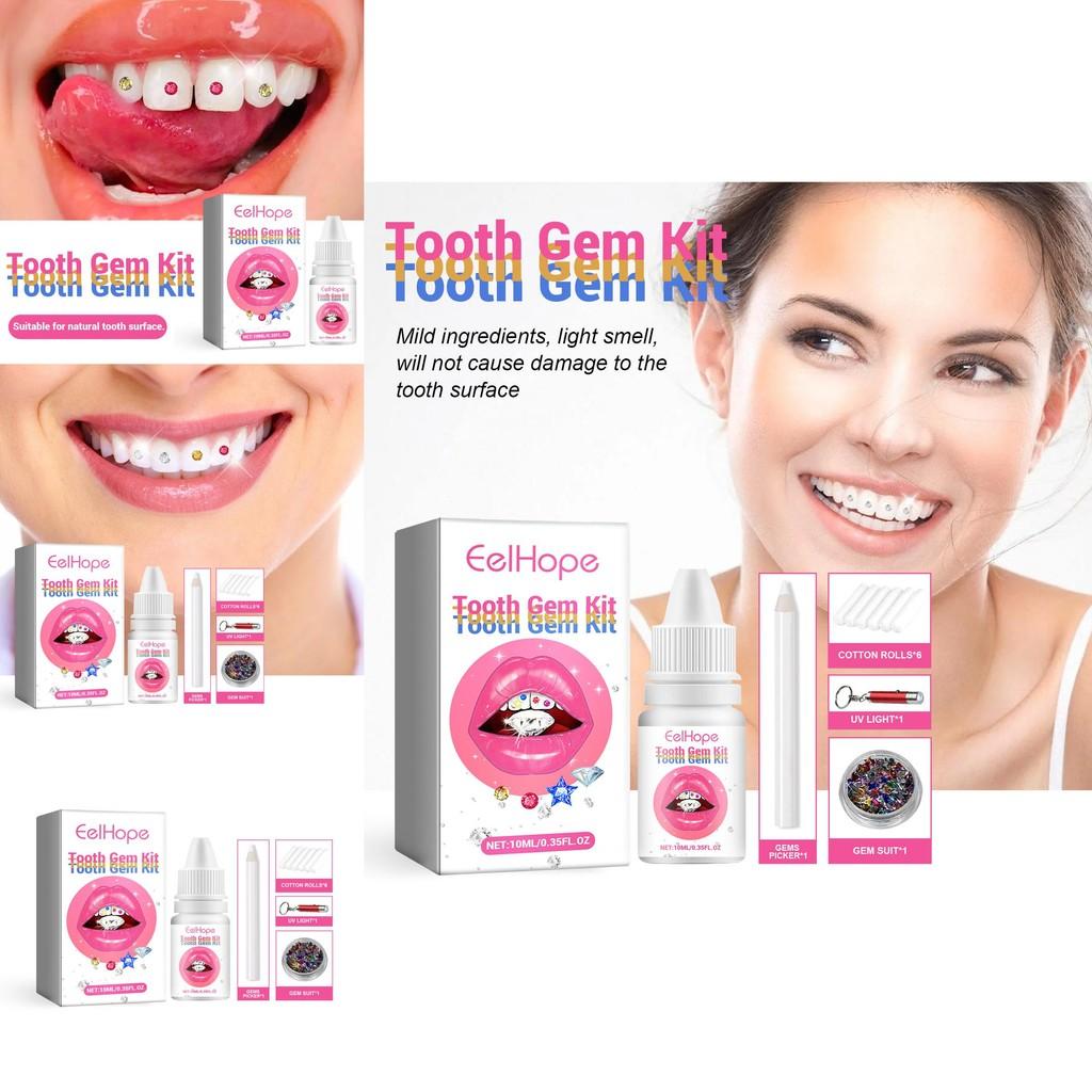 Teeth Eelhope Diy Decoration Kit With Colorful Gemstones For Eyecatching Enhancements Smile