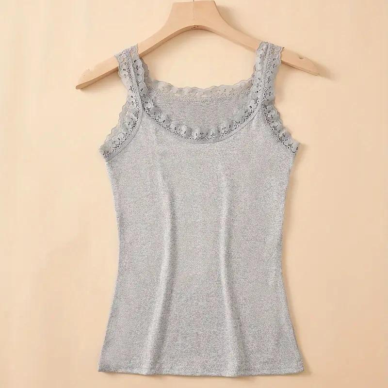 Women's Strapless Camisole: Sensual Lace Trim Stretch Base Layer