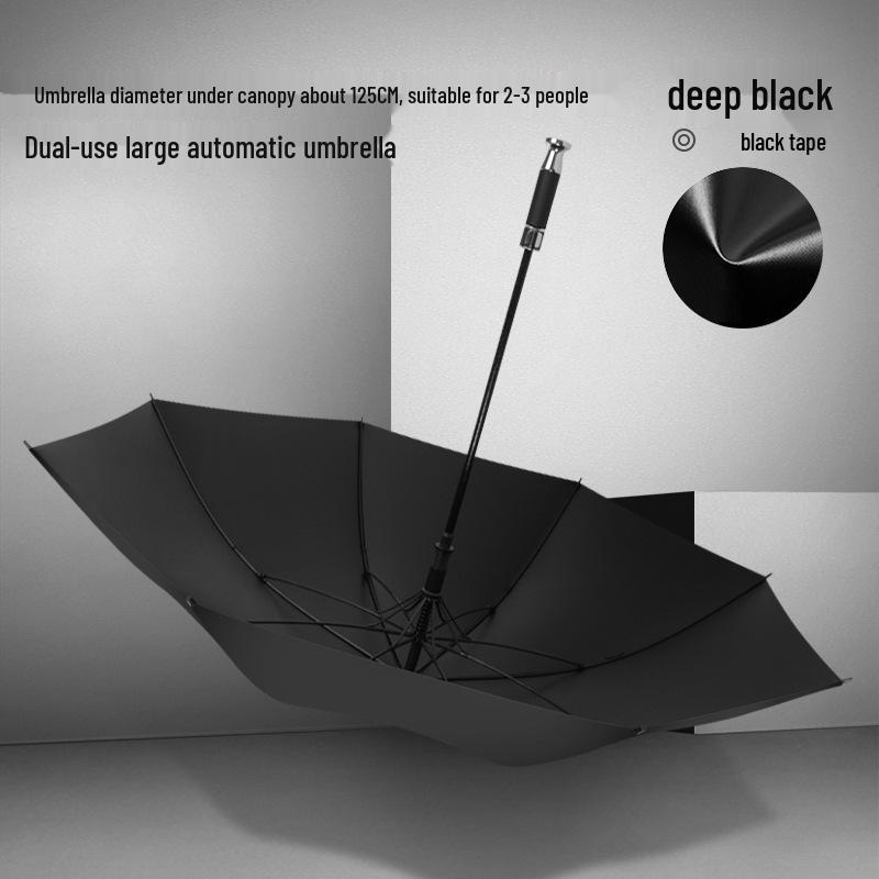 Automatic Golf Umbrella with Long Handle for Business, Custom Logo Printing Available.