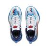Li-Ning Cloud Anti-Slip Anti-Kick Shock Absorbing Lightweight Rebound Low-Top Basketball Shoes Kids Sneakers Blue White YKBT042-3