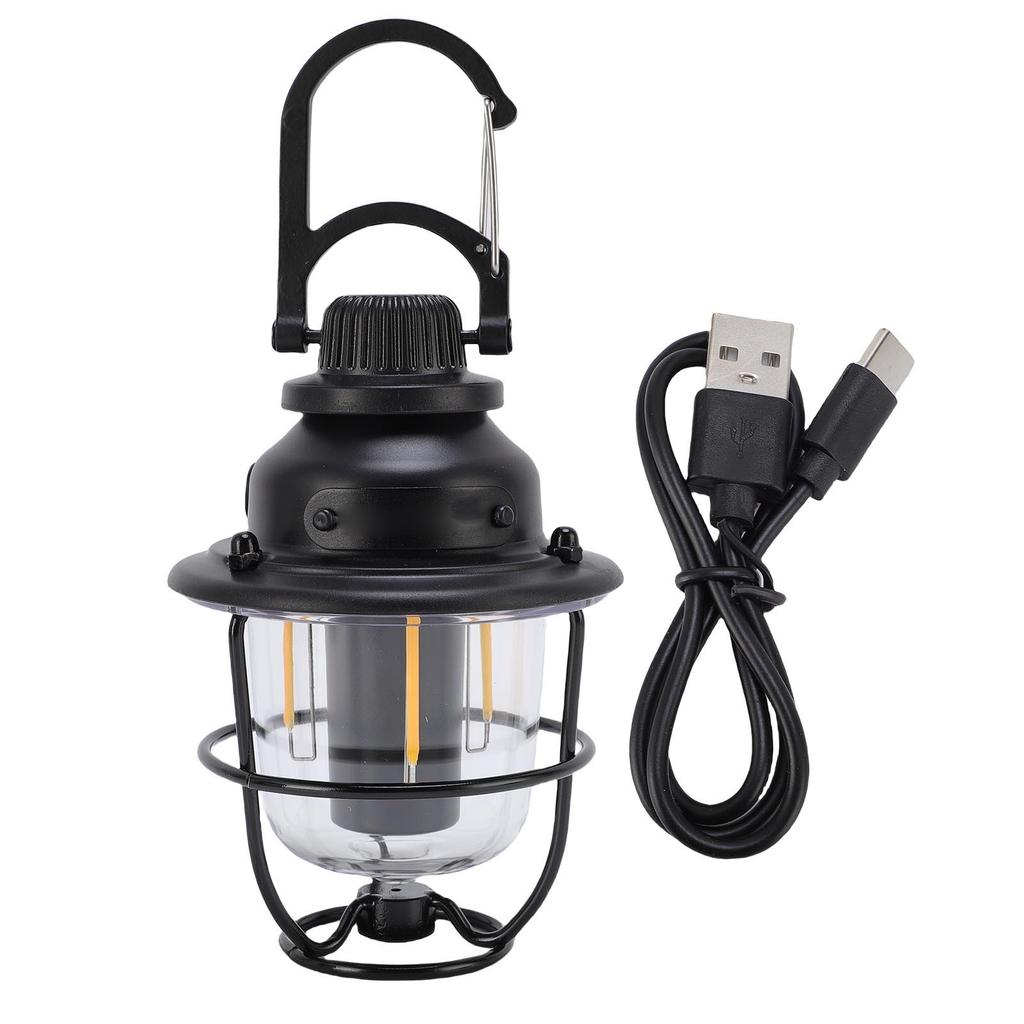 LED Camping Lantern 3LED 9SMD IPX3 Rainproof Battery Powered Camping Light Retro Hanging Tent Light