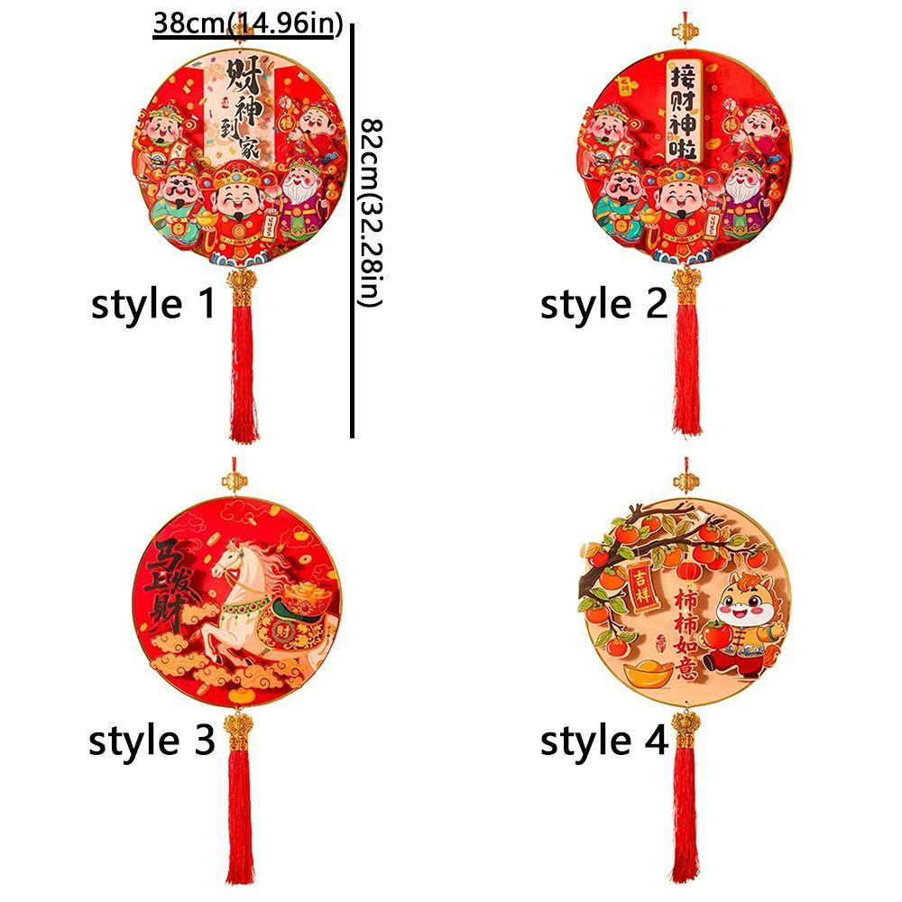 With Tassel 2026 Horse Year Wall Decor Good Fortune Fu Character Pendant  Chinese New Year