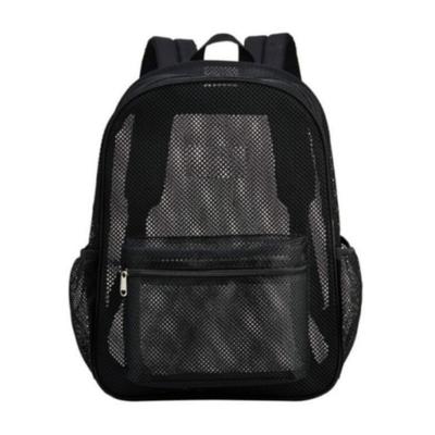 Damen Mesh Atmungsaktiver Rucksack Tragbar Hohl Lässig Outdoor Reise Aufbewahrungstasche