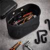 B97A-Canvas Bucket Bag With Hooks Aerial Oval Lineman Tool Bucket With 15 Pockets For Industrial Maintenance Tool Organizer