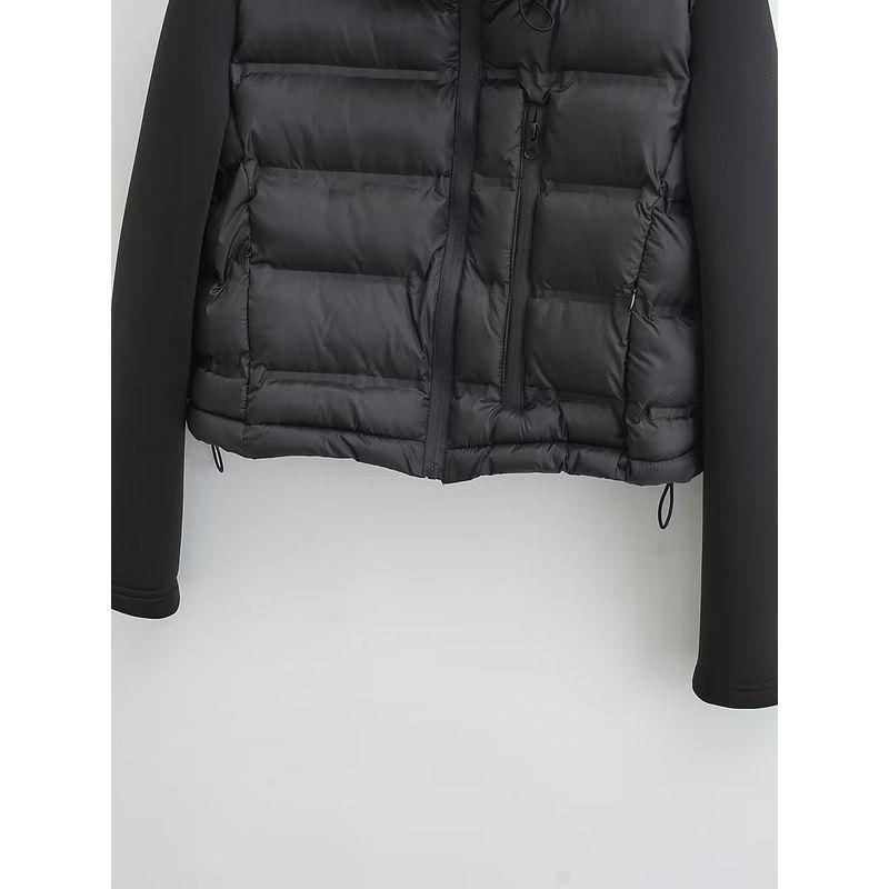 Kaslead New Arrival Women's Clothing Fashion Wind Black Patchwork Cotton-Padded Jacket Short Jacket 3427809 800