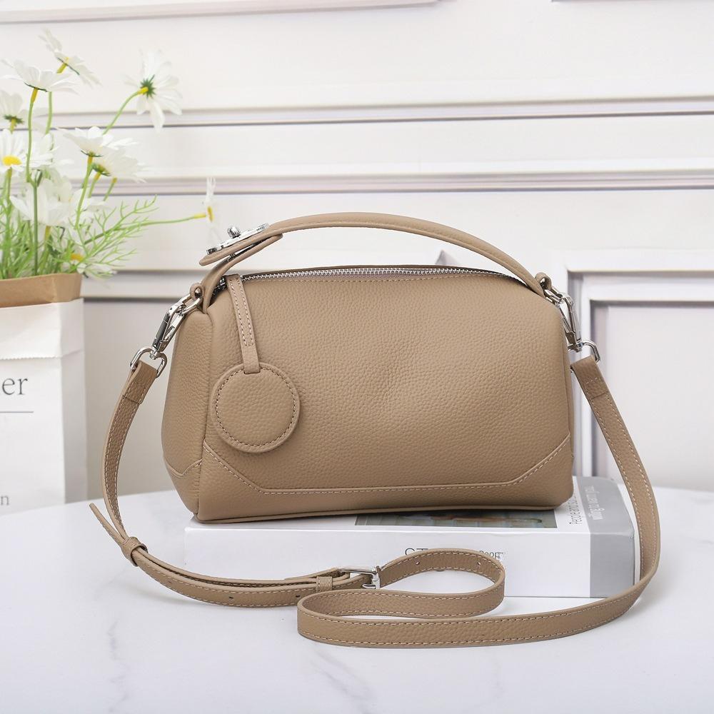 Versatile Pillow Bag Genuine Leather Simple Soft Leather Handbag Shoulder Small Crossbody Bag