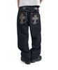 AAKAM Cros2 Patch Denim Pants (Black)