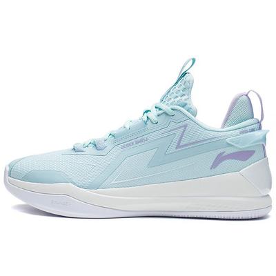 Li Ning Flash Energy 2.0 Stof Synthetisch Leer Duurzaam Ademend Laag Model Basketbalschoenen Heren sneaker Licht-IJsblauw ABAS099-5