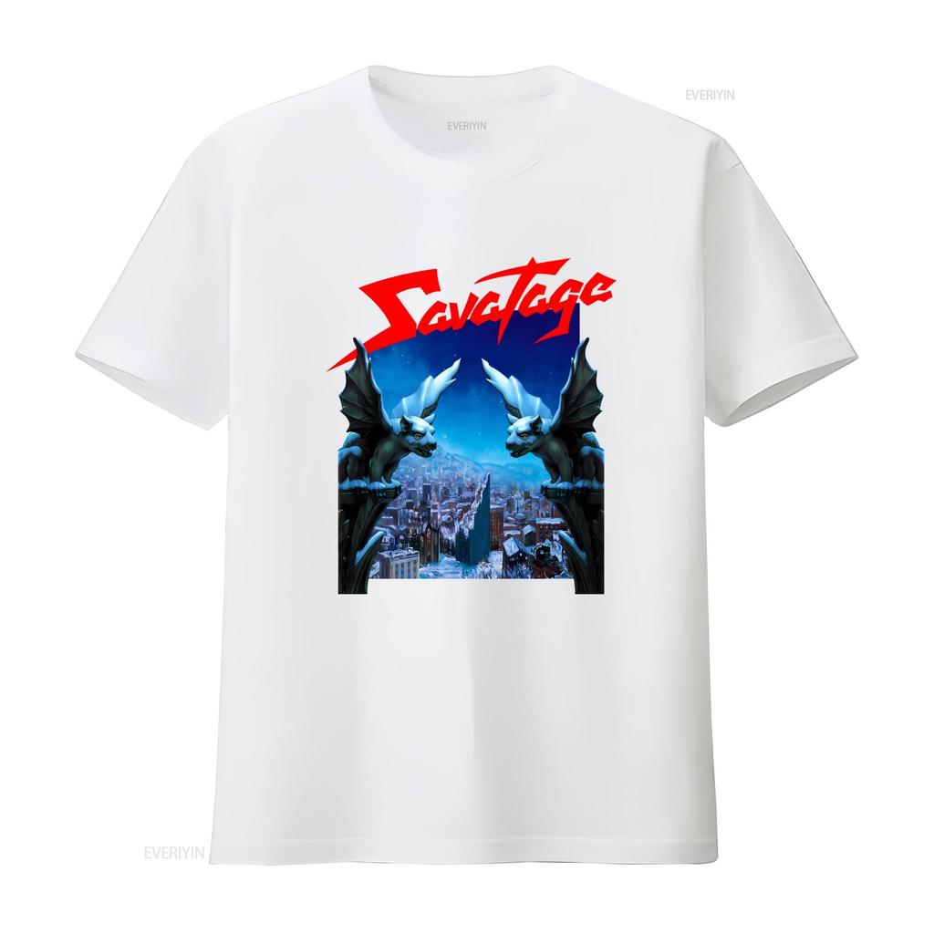 Savatage Dead Winter Classic T Shirt Gothic Gargoyle Cityscape Design Sizes L Xl 2xl Vintage Washed Breathable Comfortable