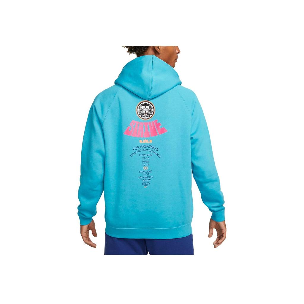 Nike LeBron James Strive Graphic Hoodie Laser Blue Men Streetwear DQ6129-446