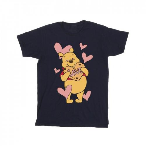 Winnie the Pooh Mens Love Heart Cookie Cotton T-Shirt