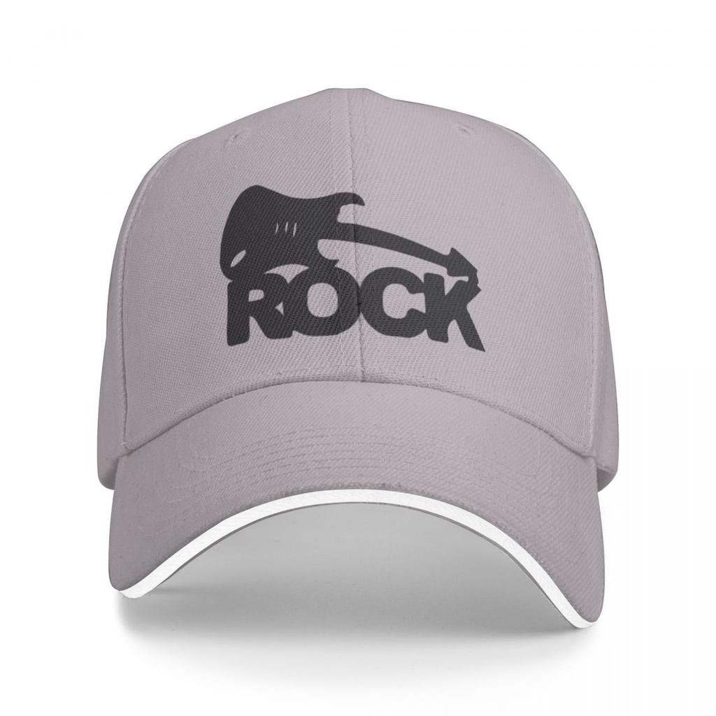 Rock Logo With Guitar Baseball Caps Snapback Baseball Hats Breathable Casual Casquette Outdoor Unisex