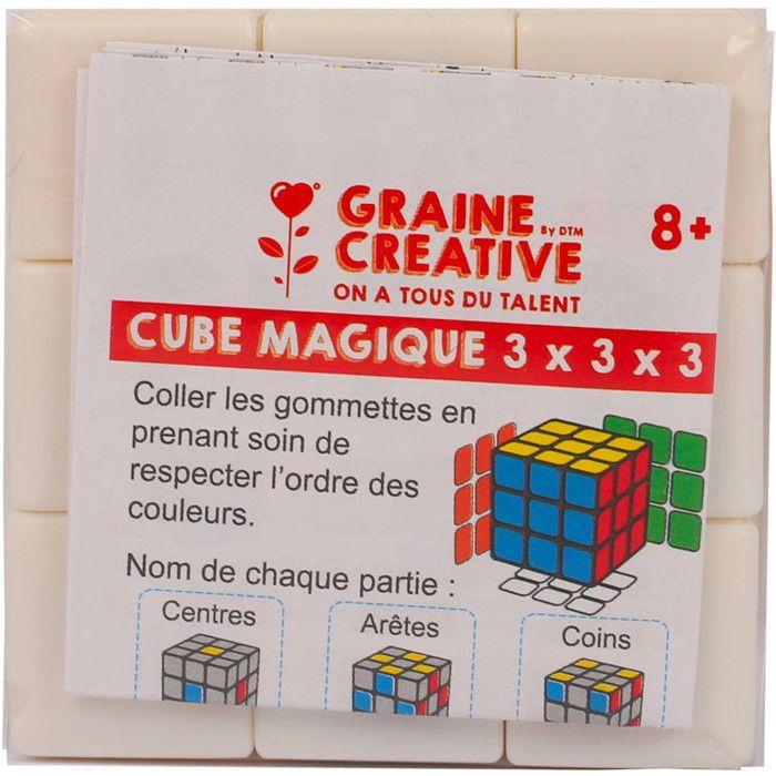 Graine Créative - RubiCube vierge Puzzle à décorer Blanc