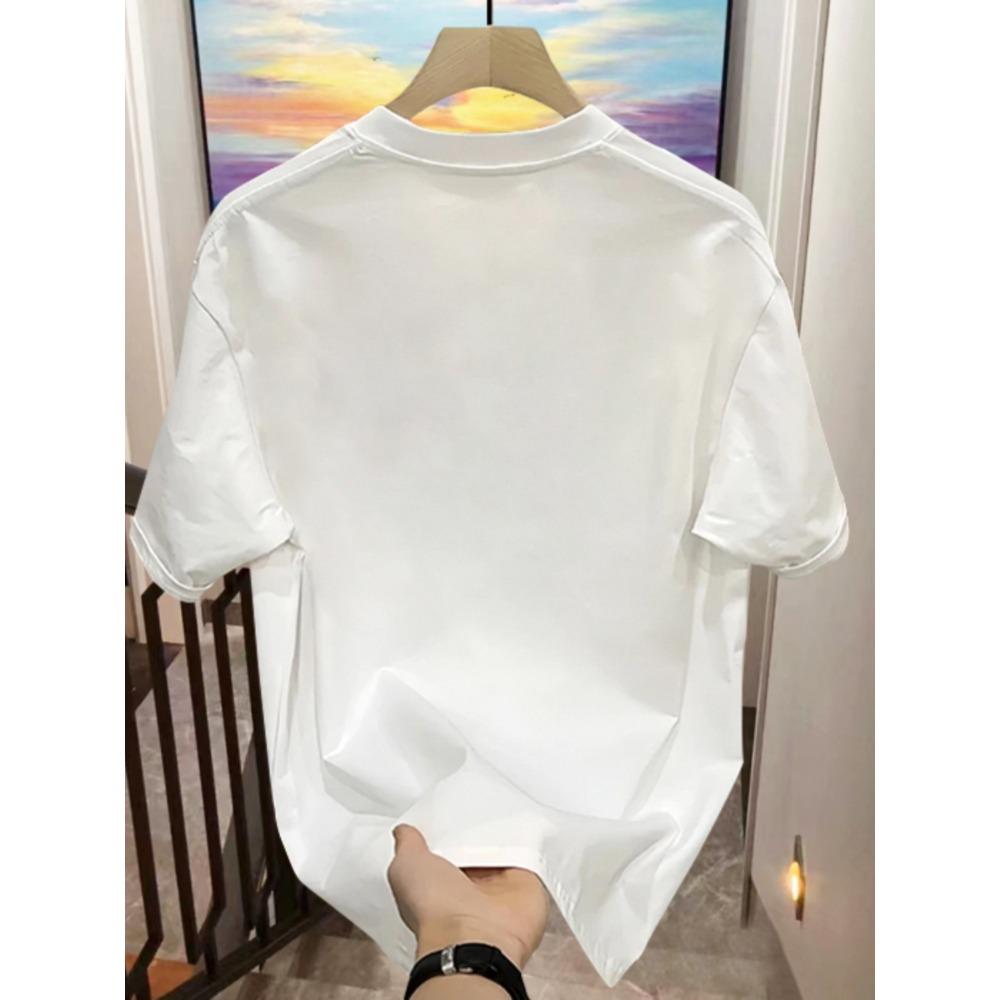 Summer American Ruffian Handsome Heavy Cotton Short-sleeved T-shirt Young Men's and Women's Casual Half-sleeved Top
