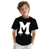 European Sizes Casual Style Boys' Printed T-Shirt - Versatile for Everyday Wear, Round Neck, Stretchy Fabric, Summer Outdoor Top