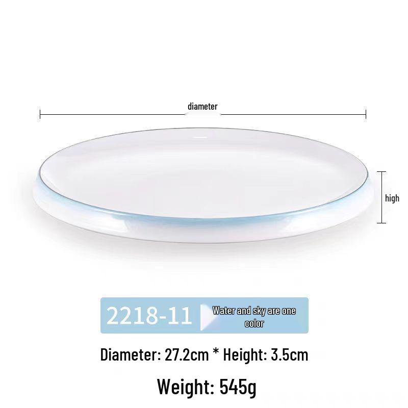 Artistic Melamine Round Plate for Cold Dishes - Ideal for Restaurants & Hotels, Perfect for Western Food & Steak.