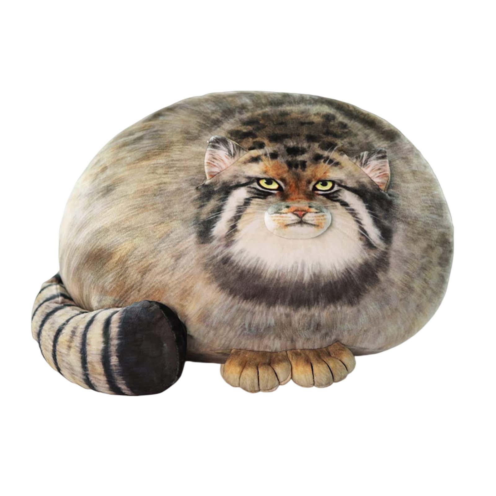 Plush Pallas Cat Pillow Stuffed Animal Soft Cushion Decorative Throw Pillow for Home Office Car Use Unique Animal Design One Size