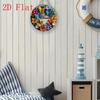 Butterfly Round Aluminum Sign Colorful Nature Wall Art for Home Decor