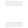 Vidaxl Szafki Tv, 4 Szt., Białe, 60X30X30 Cm, Materiał Drewnopochodny