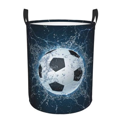 Fußball Wäschekorb Großer Kleideraufbewahrungskorb Spielzeugbehälter Organizer für Kinderzimmer Zuhause Badezimmer Schlafzimmer