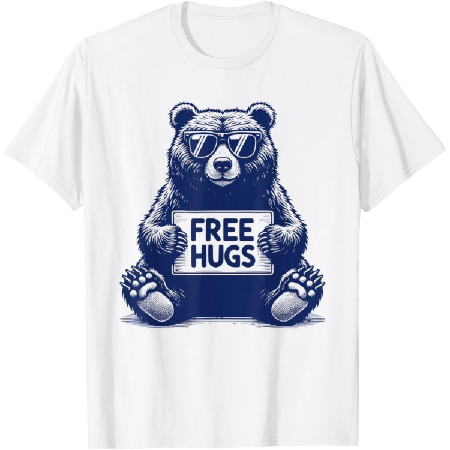 Free Hugs Grizzly Bear Free Bear Hugs T-Shirt S