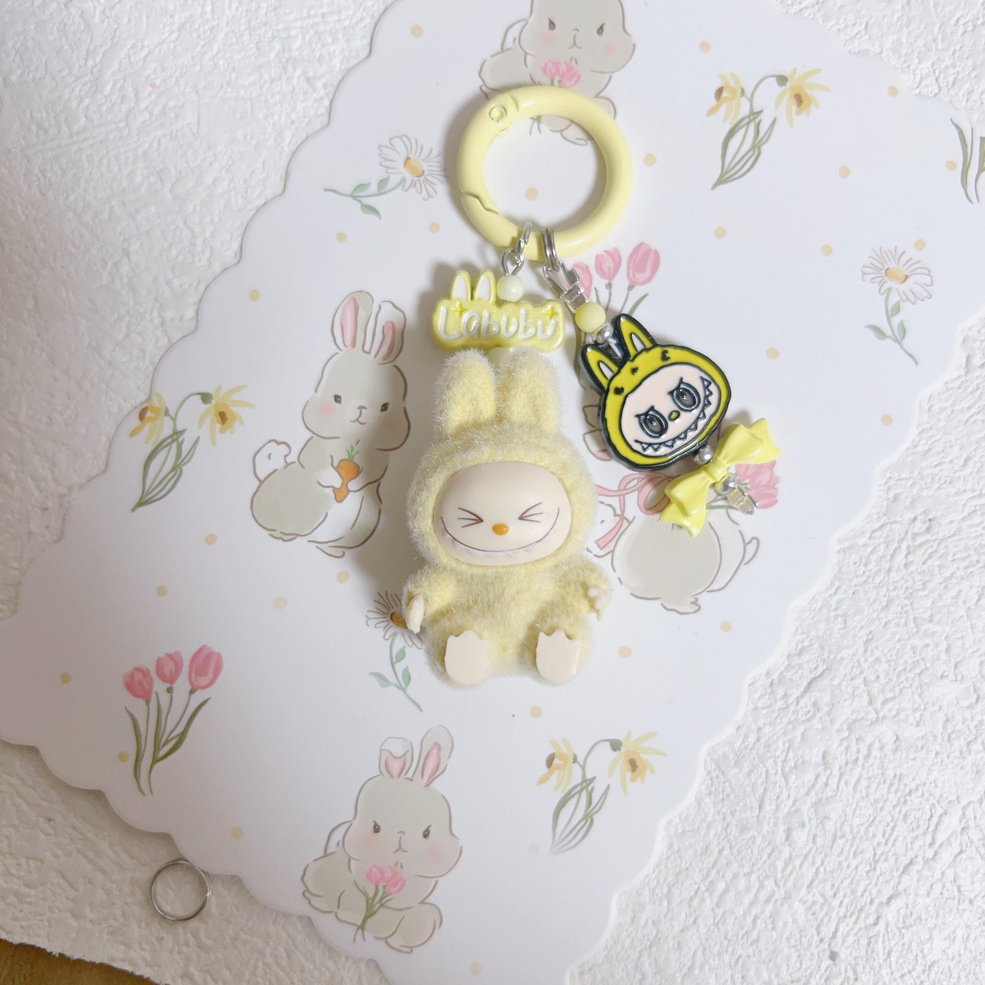 

Doll Vinyl Sitting Cute Baby Mobile Phone Pendant Keychain Handmade DIY Car Pendant