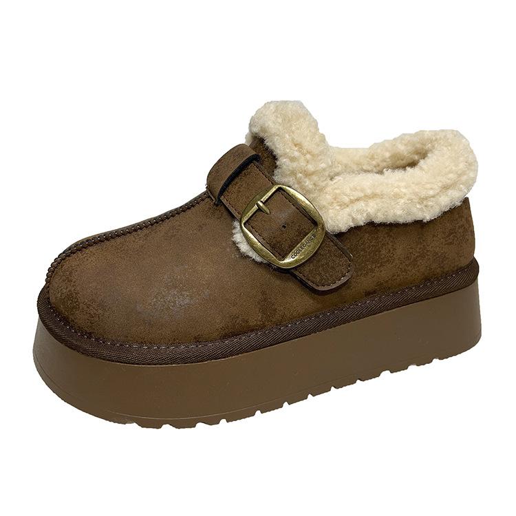 Women's Thick-soled Winter Lightweight Warm Winter Cold Padded Snow Boots Non-slip Wear-resistant Casual Sneakers Cotton Boots Fur Shoes