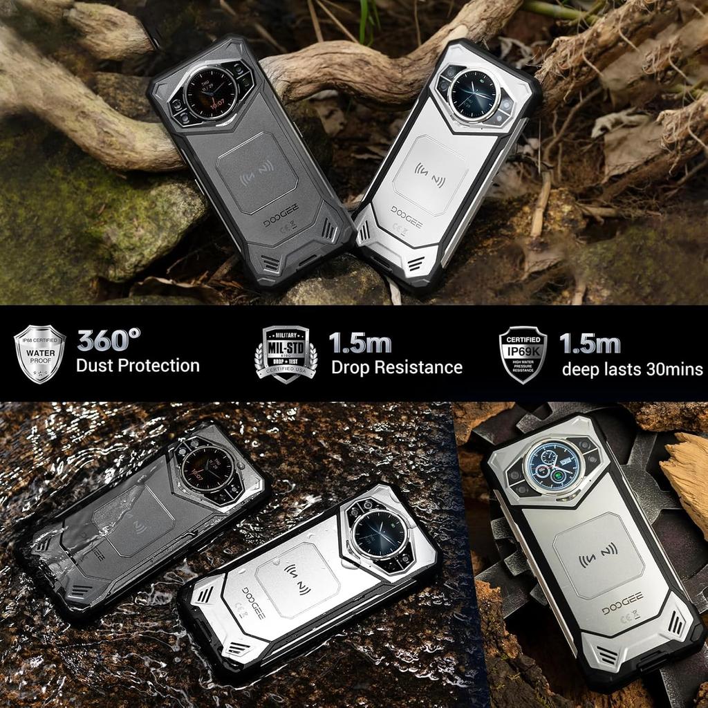 Doogee S200 5G Handy 32GB RAM + 256GB ROM 6,72" 120Hz 10100mAh Akku 100MP KI Hauptkamera Android 14