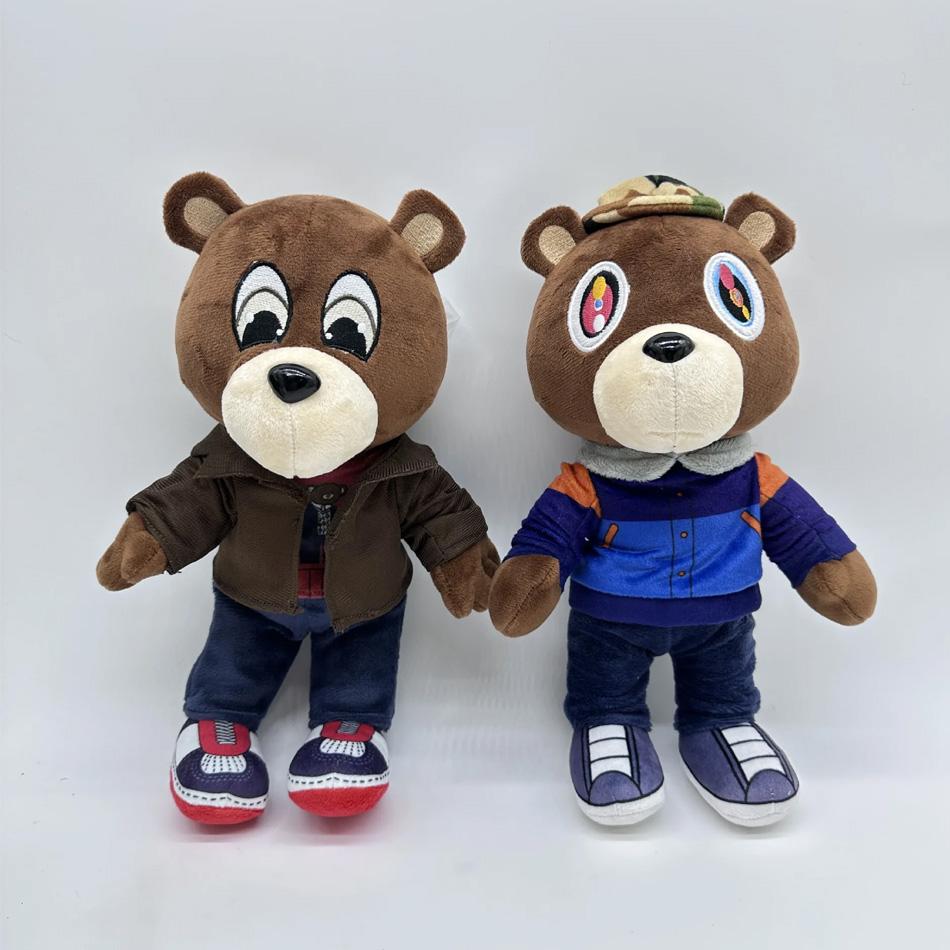 Kawaii Kanye Dropout Bear Teddy Bear Plush Toys Kanye West Graduation Soft Stuffed Home Room Decor Birthday Gift