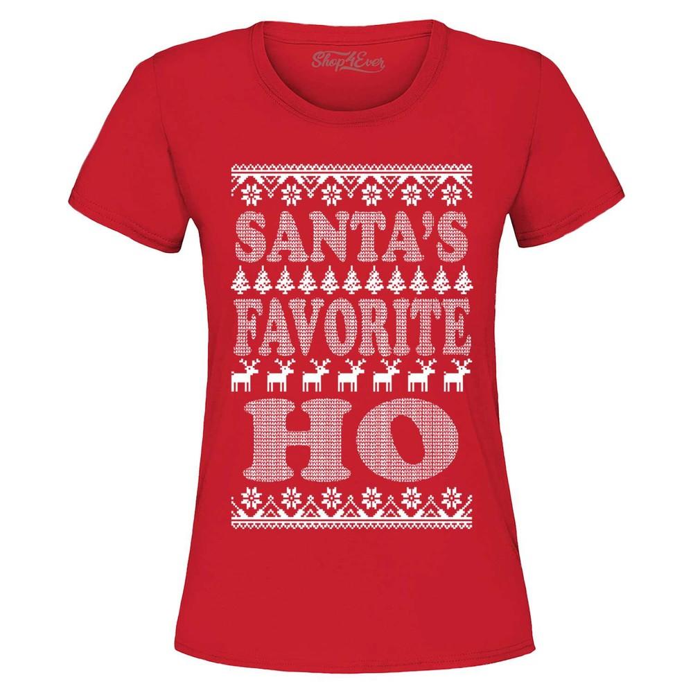 Santa's Favorite Ho Women's T-Shirt Ugly Christmas Shirt