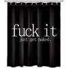 LB Fuck IT Get Naked Shower Curtain Black and White Funny Shower Curtains for Bathroom Decor Waterproof Polyester Fabric 60x72 inch Bathroom Set with